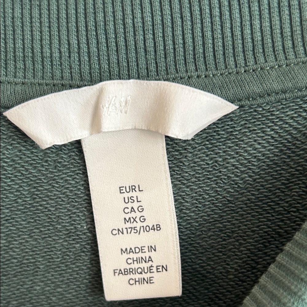 H&M Dark Green Crew Neck Sweater - Picture 3 of 4